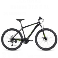Горный велосипед 27,5" Forward Katana 27,5 D AL черный/ярко-зеленый 2023 г