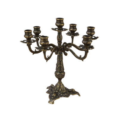 Канделябр на 7 свечей "Бутон" в старинном стиле, цвет антик