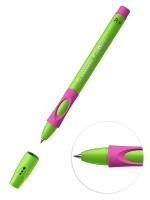 Ручка шариковая Stabilo Leftright для правшей, F, зелено-малиновый корпус, цвет чернил: синий, 2 шт в блистере