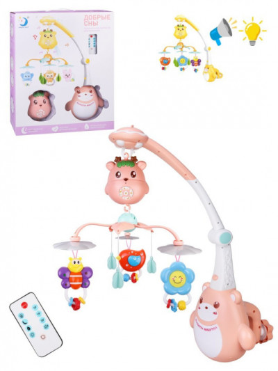 Мобиль Добрые сны, д/у, свет, звук, эл.пит. АА*7шт. не вх.в компл., CR2025*1ш...