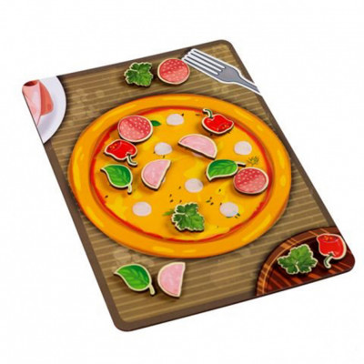 Деревянный игровой набор Липучка Пицца с колбасой