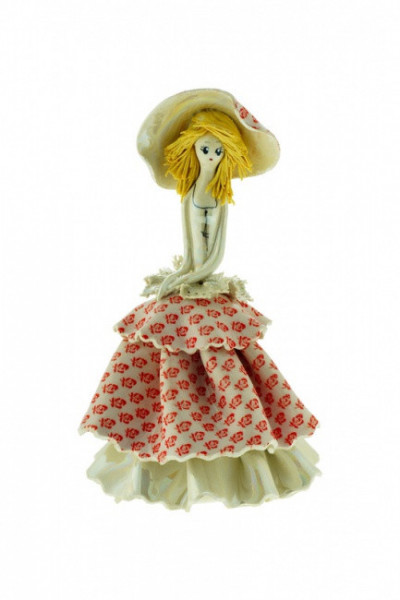 Дама в розовом, 11 cм, фарфор, Zampiva, Италия