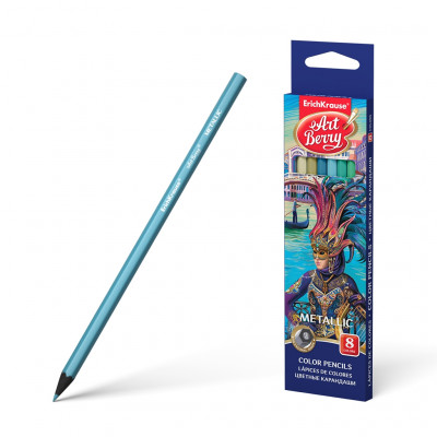 Цветные карандаши шестигранные ArtBerry® Metallic 8 цветов