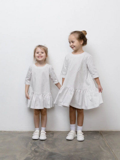 Платье для девочки Мэри NÖLEBIRD, цвет белый