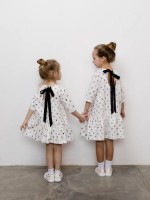 Детское платье для девочки Мэри  NÖLEBIRD с принтом, цвет белый