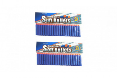Пули мягкие для бластера, подходит для нерф, комплект 40 шт, (пули для нерф /...