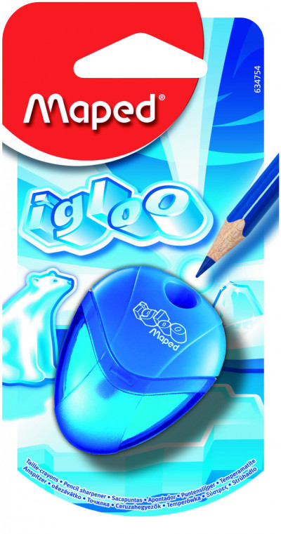 Точилка пластиковая "I-Gloo" 1 отверстие, с контейнером, блистер