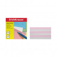 Бумага для заметок ErichKrause®, 90x90x50 мм, 2 цвета: белый, розовый
