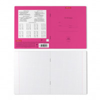 Тетрадь школьная ученическая ErichKrause® Классика Neon розовая, 18 листов, клетка  (в плёнке по 10 штук)