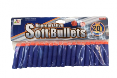 Пули мягкие для бластера, подходит для нерф, комплект 20 шт, (пули для нерф /...