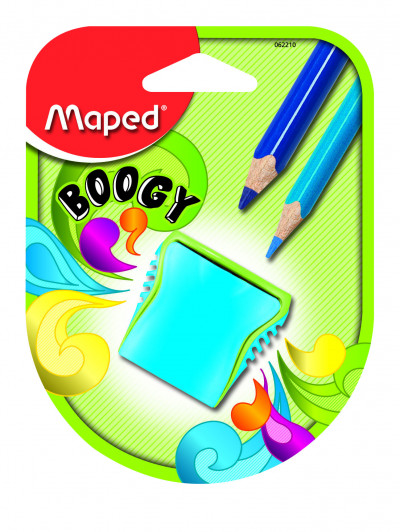 Точилка пластиковая "BOOGY" 2 отверстия, с контейнером, блистер