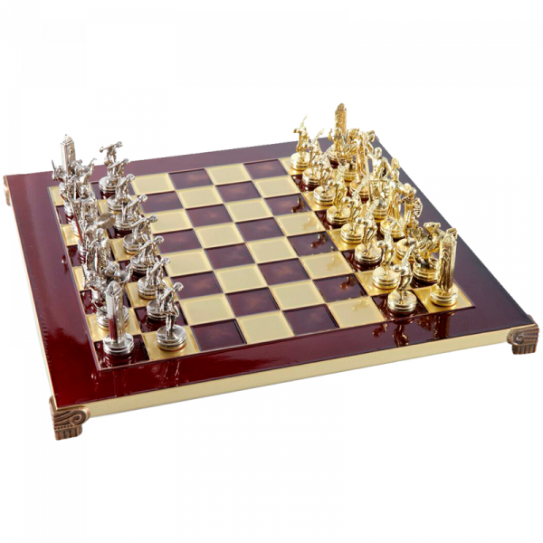 Шахматный набор Олимпийские Игры, латунь, 36x36x3 см, высота фигурок 6.5 см