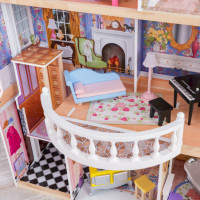 Деревянный кукольный домик "Магнолия", с мебелью 13 предметов в наборе, свет, звук, для кукол 30 см