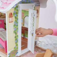 Деревянный кукольный домик "Магнолия", с мебелью 13 предметов в наборе, свет, звук, для кукол 30 см