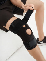 Бандаж на колено с ребрами жесткости, из неопрена