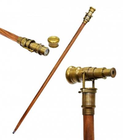 Трость с телескопом, покрытие "золото"