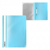 Папка-скоросшиватель с перфорацией пластиковая ErichKrause® Fizzy Pastel, A4, голубой (в пакете по 20 шт.)