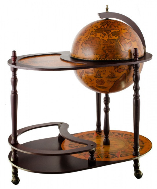 Глобус-бар напольный со столиком диаметр сферы 42 см, Jufeng