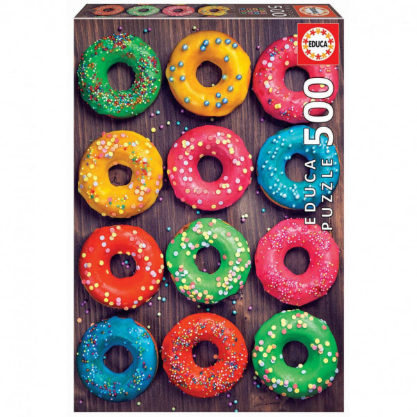 Пазл для детей "Разноцветные пончики", 500 деталей