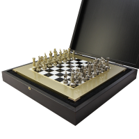 Шахматный набор подарочный  Греко-Романский период, черно-белая с золотом доска