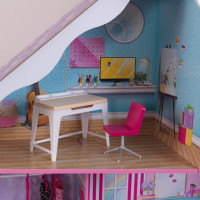 Деревянный кукольный домик "Мансион", с мебелью 26 предметов в наборе, свет, звук, для кукол 30 см