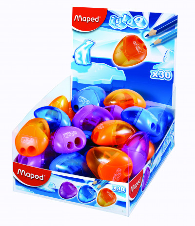 Точилка пластиковая "I-Gloo" 2 отверстия, с контейнером, в блистере