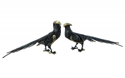 Статуэтка Фазаны пара, синие