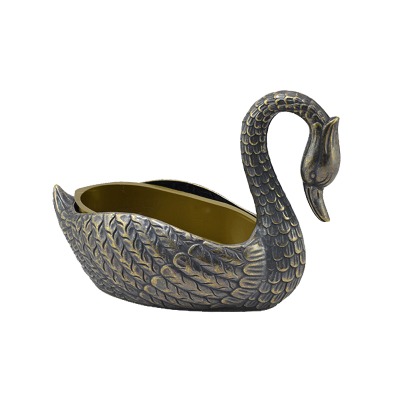 Ваза "Лебедь" декоративная, 29 см, антик