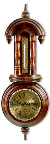 Метеостанция настенная с часами, 49x17x6 d=11 см