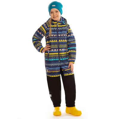 Демисезонный комбинезон BJÖRKA, синий, геометрический принт