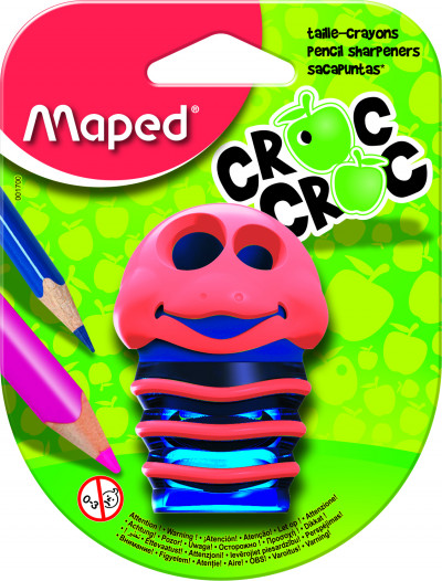 Точилка пластиковая "КРОК КРОК", 2 отверстия,  в блистере