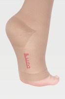 Чулки медицинские компрессионные с резинкой на силиконовой основе (открытый носок), 1 класс, Лонг.