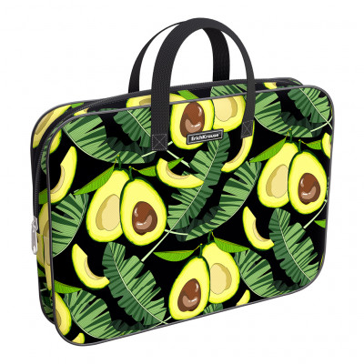 Папка текстильная на молнии ErichKrause® с ручками Avocado Night, A4+