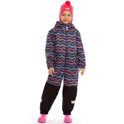 Демисезонный комбинезон BJÖRKA, темно-синий, геометрический принт