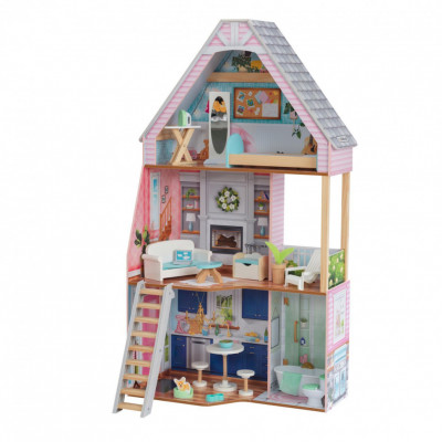 Деревянный кукольный домик "Матильда", с мебелью 23 предмета в набо...