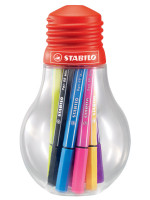 Набор фломастеров Stabilo Pen 68 Mini 12 цветов в пластиковой лампочке