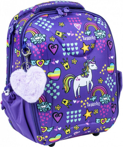 Ранец для девочки BELMIL STURDY, поясничный и нагрудный ремешок, с брелком, G...