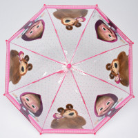 Зонт-трость детский  Маша и Медведь, розовый