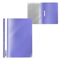 Папка-скоросшиватель с перфорацией пластиковая ErichKrause® Fizzy Pastel, A4, фиолетовый (в пакете по 20 шт.)