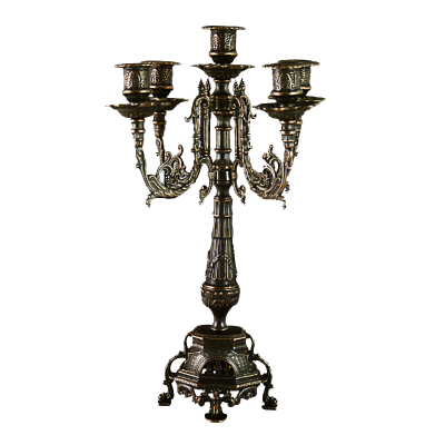 Канделябр Ростра на 5 свечей, антик