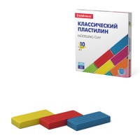 Классический пластилин ErichKrause® Basic 10 цветов, 160г (коробка)