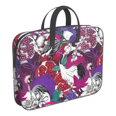 Папка текстильная на молнии ErichKrause® с ручками Pomegranate, A4+