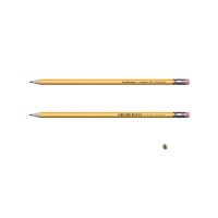Чернографитный шестигранный карандаш с ластиком ErichKrause® Amber 101 HB (в блистере по 4 шт.)