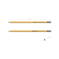 Чернографитный шестигранный карандаш с ластиком ErichKrause® Amber 101 HB (в блистере по 4 шт.)