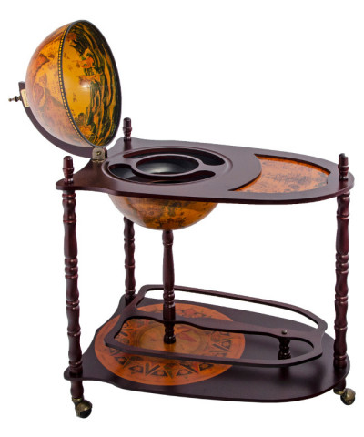 Глобус-бар напольный со столом, диаметр сферы 33 см