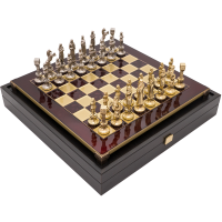 Шахматный набор Ренессанс, латунь, высота фигурок 8.3 см