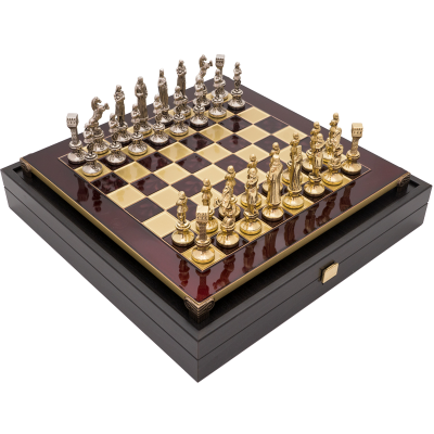 Шахматный набор Ренессанс, латунь, высота фигурок 8.3 см
