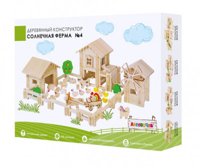 Конструктор Лесовичок Солнечная ферма №4 набор из 340 деталей les 040