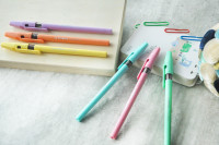 Ручка шариковая Stabilo Liner Pastel 808 F синяя, корпус ассорти,  цвет чернил: синий 0,38 мм, 4 шт в блистере