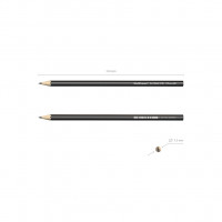 Чернографитный шестигранный карандаш ErichKrause® Jet Black 100 HB (в блистере по 4 шт.)
